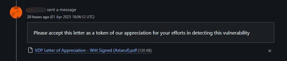 Mesaggio di risposta dalla NASA
