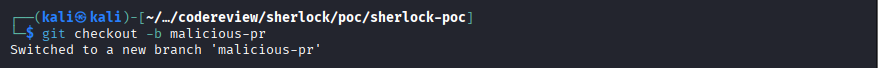 Create the malicious-pr branch